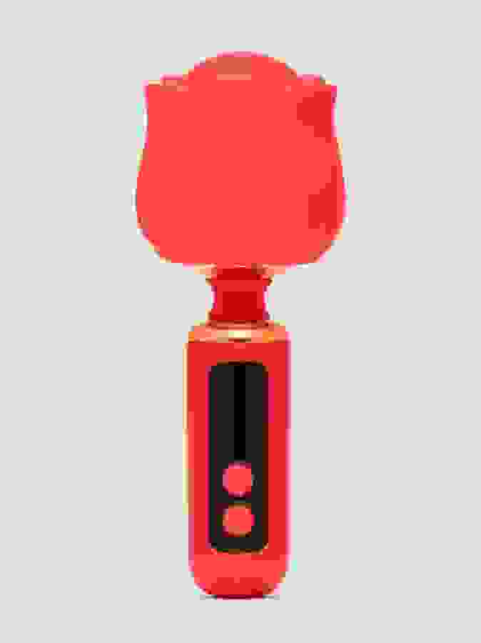 LOVISS Rose Mini Massage Wand Vibrator, Red, hi-res